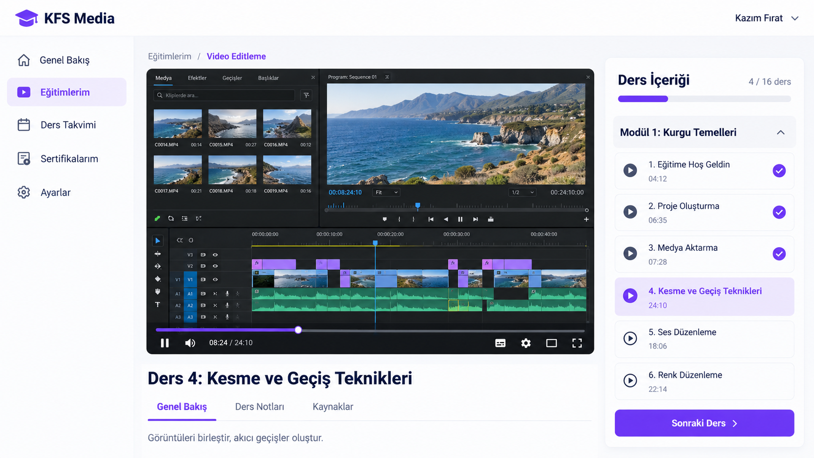 Video edit kursu
